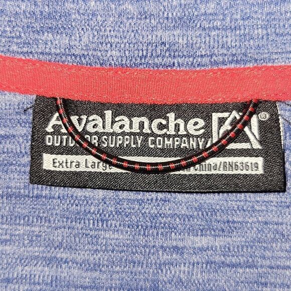 AVALANCHE Outdoor Supply Company 1/4 Zip Fleece Size XL Blue Pullover Men NWT - Picture 3 of 5